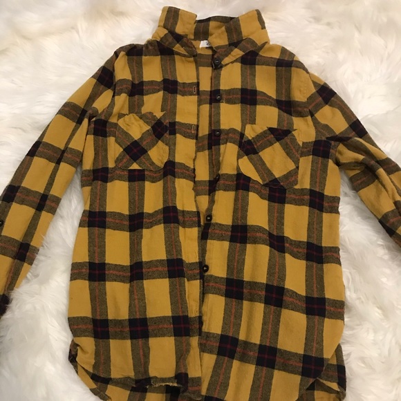 mustard plaid flannel | f21 - Picture 2 of 2